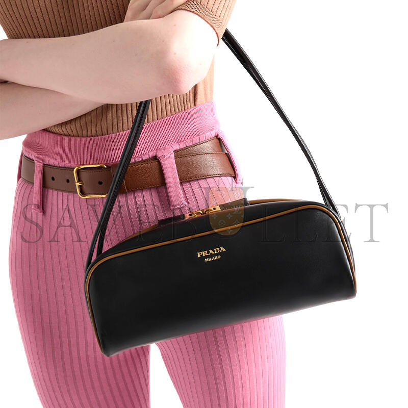PRADA SWING SMOOTH LEATHER SHOULDER BAG 1BC249 (28*11.5*10cm)